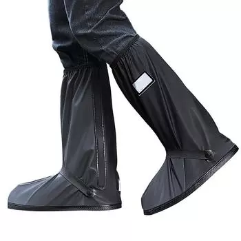 Высокий чехол для обуви от дождя, водонепроницаемый велосипедный дождевик, толстый чехол для обуви, непромокаемый уличный ботинок для езды на мотоцикле или велосипеде M