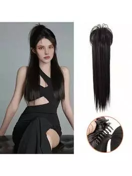 Высокий черепной верх большой захват клип водопад конский хвост расширение, подходит для вечеринок, свиданий, повседневного использования 24inch