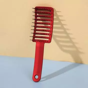 Высокий гребень для черепа, артефакт для пушистых волос, изогнутый гребень, специальный гребень для завивки длинных волос 1 красный