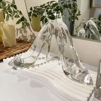 Высокий каблук Статуэтка Украшение Прозрачный Акрил Высокие Каблуки Декор Изысканная Акриловая Скульптура