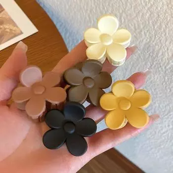 Высокий конский хвостик заколка милый милый коготь для волос невидимый конский хвост фиксированный артефакт матовый маленький цветок женские шпильки головной убор белый