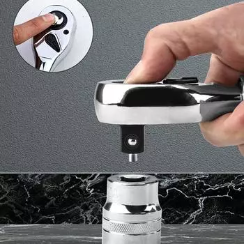 Высокий крутящийся храповой ключ с передней и задней регулировкой, переключающие лопатки, металлическая автомобильная ремонтная головка