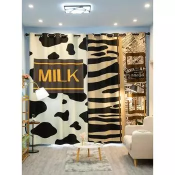 Высокий оттенок леопардовый принт зебра корова принт сексуальные занавески для девочек спальня балкон от пола до потолка оконные занавески многоцветные W55 X H120cm X 2&HOOK