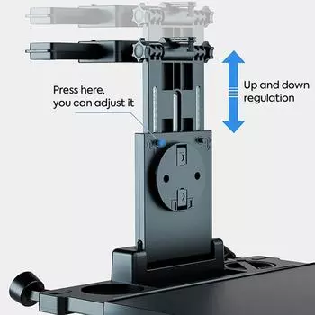 Высокий поднос для заднего сиденья автомобиля, поднос для сиденья автомобиля, столик с поворотным держателем для телефона, подстаканник, прочное несущее устройство для хранения вещей на заднем сиденье для легкого
