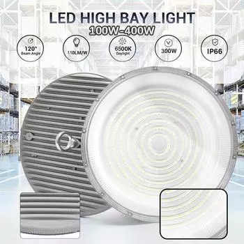 Высокий свет залива UFO светодиодный потолочный светильник 85-265 В гаражные светильники водонепроницаемые мастерские лампы супер яркое промышленное освещение для завода Cold white