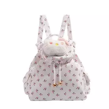 Высокий уровень внешнего вида Маленький рюкзак Цветочный холщовый рюкзак Милый рюкзак для девочек Школьный рюкзак для девочек