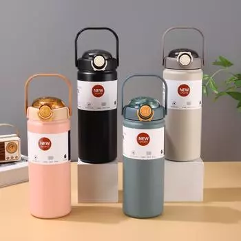 Высокий уровень внешнего вида термос из нержавеющей стали чашка портативный двойной напиток уличный спортивный чайник большой емкости 1200ml