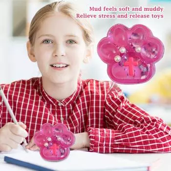 Высокий вид Sky Cross Cat Claws Большие Когти Для Стресс Игрушка Имитация Силиконовой Грязи Ощущение Декомпрессии One Size розовый