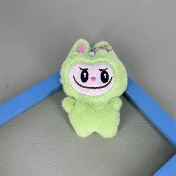 Высокий внешний вид плюшевая игрушка Labubu сумка аксессуары ключ кулон кукла украшение для салона автомобиля кукла зелёный