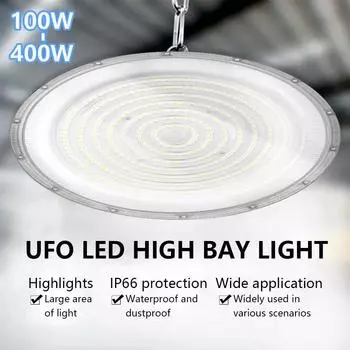 Высокий залив свет UFO LED 110 В/220 В 100 Вт 150 Вт 200 Вт 300 Вт 400 Вт гаражный свет водонепроницаемый супер яркий промышленный свет для завода AC 85-265V