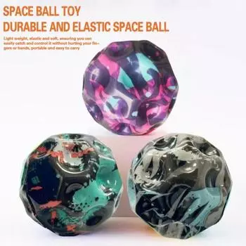 Высоко прыгающий мяч, развитие координации рук и глаз, ловкость, тренировка двигательных навыков для детей и взрослых, снятие стресса, игрушка для прыжков на открытом воздухе, космический мяч розовый