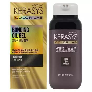 Высокоадгезивная масляная краска для волос Kerasys, темно-коричневый, 1 шт.
