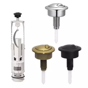 Высокоэффективная кнопка смыва унитаза для замены бачка унитаза Siamp Optima 49 с двойной функциональностью серебряный