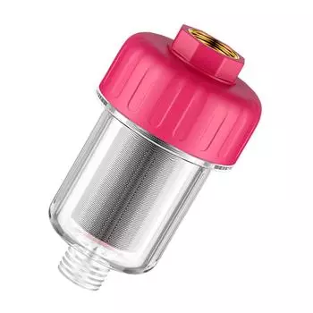 Высокоэффективный электрический водонагреватель Предварительный фильтр для удаления примесей Насадка для душа Стиральная машина Кран Сетчатый фильтр от накипи красный
