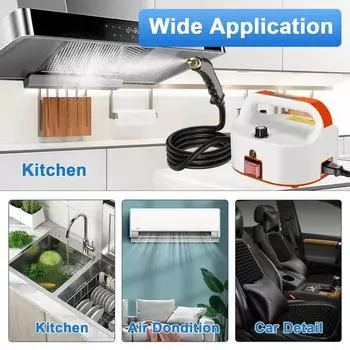 Высокоэффективный паровой очиститель для чистки ковров, мощная машина для глубокой очистки пятен для дома, кухни, кондиционера, автомобиля 220V белый