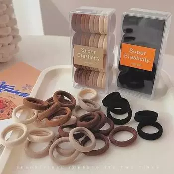 Высокоэластичная бесшовная черная резинка для волос: Удобные, густые, простые в использовании для высоких женских хвостиков
