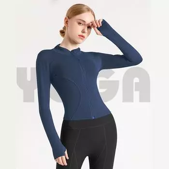 Высокоэластичная йога-куртка с длинным рукавом, женская спортивная футболка для фитнеса, облегающая рубашка для бега S белый