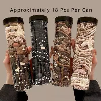 Высокоэластичная прочная женская простая элегантная резинка для волос, идеально подходит для хвостиков, стильная резинка для волос, аксессуары для волос для девочек Size fits all кофейный