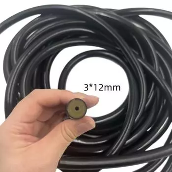Высокоэластичная резинка для подводного ружья из натурального латекса, 3x12 мм для дайвинга и рыбалки 3x12mm (1 meter) чёрный