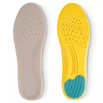 Высокоэластичная стелька с эффектом памяти, впитывающая пот, дезодорирующая спортивная стелька, удобные вставки и подушечки для ухода за ногами S жёлтый