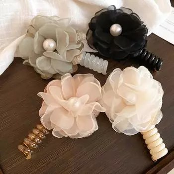 Высокоэластичная телефонная линия петля для волос спиральная катушка пузырьковая коса повязка на голову веревка конский хвост женщина чёрный