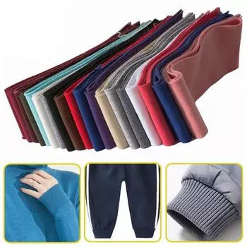 Высокоэластичная трикотажная резинка 80 см, антипиллинговая полиэстеровая пряжа, окрашенная в трикотажную нить с резьбой для манжет, шитья, выреза, одежды, исправление своими руками 12