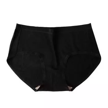 Высокоэластичное нижнее белье с японской нитью, удобное нижнее белье со средней талией, антибактериальное женское нижнее белье, модные треугольные брюки M чёрный