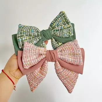 Высокоэластичные аксессуары для волос с бантом, заколка для волос, головной убор, повязка на голову, хвостик, весна