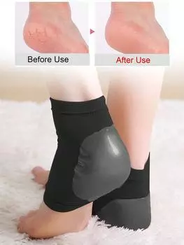 Высокоэластичные интегрированные носки с защитой от трещин, увлажняющие наклейки на пятку, силиконовые носки для пяток, сухая потрескавшаяся кожа, ремонт мозолей бежевый