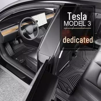 Высокоэластичные нейлоновые коврики TPE для Tesla Model 3 — полноразмерные, одно-/двухслойные. TPE single layer