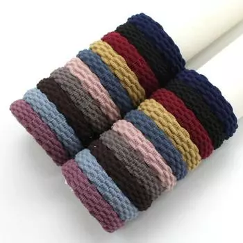 Высокоэластичные резинки для волос для женщин, девушек, цветные базовые резинки для волос, повязка на голову, простой держатель для хвостика, головной убор, аксессуары для волос 10pcs