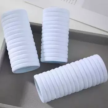 Высокоэластичные резинки для волос для женщин, девушек, черные базовые резинки для волос, повязка на голову, простые держатели для хвоста, скранчи, аксессуары для волос 20pcs