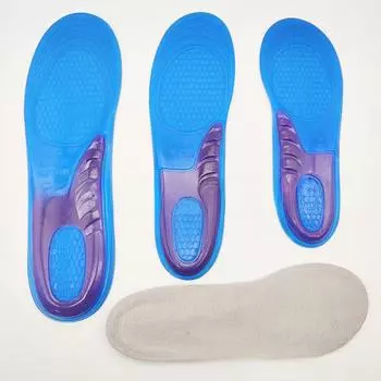 Высокоэластичные спортивные стельки из термоэластичного эластомера (TPE) Velvet: Поглощение ударов, Снятие давления, Износостойкость, Нескользящий массаж Small 35-38