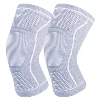Высокоэластичные трикотажные наколенники, теплый наколенник для защиты коленных суставов, мягкий дышащий наколенник s40-50kg белый