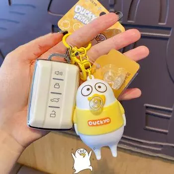 Высокоэластичный брелок для ключей Duckyo Friends Pinch Kneading Cartoon Bubble Keyring Kids Gift жёлтый