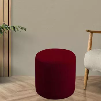 Высокоэластичный круглый чехол для хранения в гостиной, подходит для сиденья 9,84-12,60 дюйма, подставка для ног Red Wine Round Chair Cover