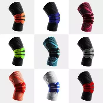 Высокоэластичный наколенник для поддержки колена Наколенники для фитнеса Бег и езда на велосипеде Защита колена Трикотажная спортивная защита M