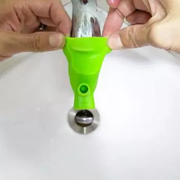 Высокоэластичный силиконовый удлинитель крана для воды, детское стиральное устройство для ванной комнаты синий