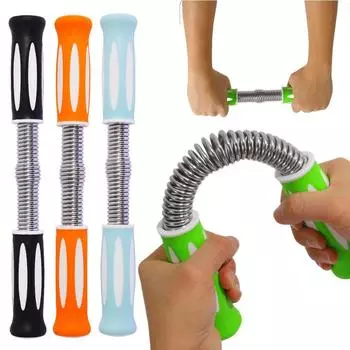 Высокоэластичный тренажер для укрепления запястья с противоскользящей ручкой и пружинным рычагом для мужчин и женщин зелёный