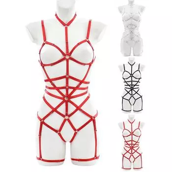 Высокоэластичный женский комбинезон многоцветный с лямками из полиэстера