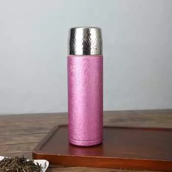 Высокоценная термокружка с двойными стенками и титановым покрытием, портативная вакуумная термокружка с узором «молоток» для тушения, роскошная и высококлассная бизнес-подарочная кружка 500ml