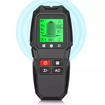 Высокочувствительный датчик обнаружения стоек стены, металлоискатель, настенный сканер, 7 в 1 ЖК-дисплей, электронные инструменты для тестирования детекторов белый