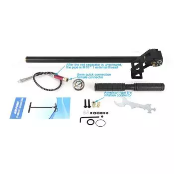 Высокое давление 0-6000 фунтов на кв. дюйм 3-ступенчатый ручной насос из вольфрамовой стали для пневматического пистолета PCP, лодочного шара, шины (Версия без масла) us