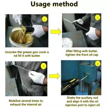 Высокое давление Ручной одинарный пресс Баррель Самовсасывающий Стандартный Картриджи Смазочный Инструмент 500cc Корабли чёрный