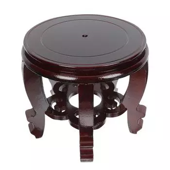 Высокое деревянное сиденье, украшение для гостиной, резной пьедестал, украшение дома, основание для цветка бонсай, демонстрационный стенд, реквизит для фотосъемки коричневый