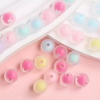 Высокое качество 10 мм круглые свободные бусины Core Spun 100 шт. DIY ювелирные аксессуары для изготовления браслетов и сережек модные матовые сэндвичи 100Pcs разноцветный