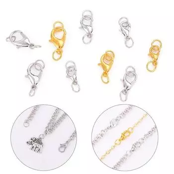 Высокое качество, 10 шт./лот, позолоченные серебряные, золотые металлические ювелирные изделия, изготовление прыжковых цепочек, кольца для ювелирных изделий «сделай сам», фурнитура ручной работы, ожерелье, браслет 12mm золотой
