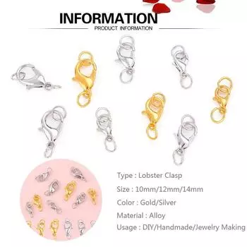 Высокое качество, 10 шт./лот, позолоченные серебряные, золотые металлические ювелирные изделия, изготовление прыжковых цепочек, кольца для ювелирных изделий «сделай сам», фурнитура ручной работы, ожерелье, браслет 12mm золотой