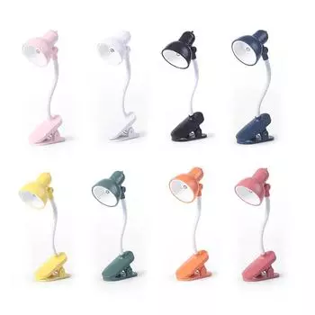 Высокое качество, 1 шт., лампа для чтения, регулируемый зажим, мини-настольная настольная лампа с питанием от батареи, портативный зажим для кемпинга, ночник