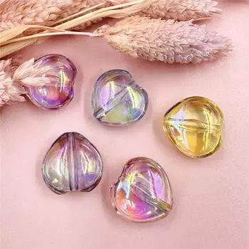 Высокое качество 20*19 мм акрил 5 шт. DIY ювелирные аксессуары для изготовления браслетов и ожерелий модный брелок свободные бусины персиковое сердце кофейный